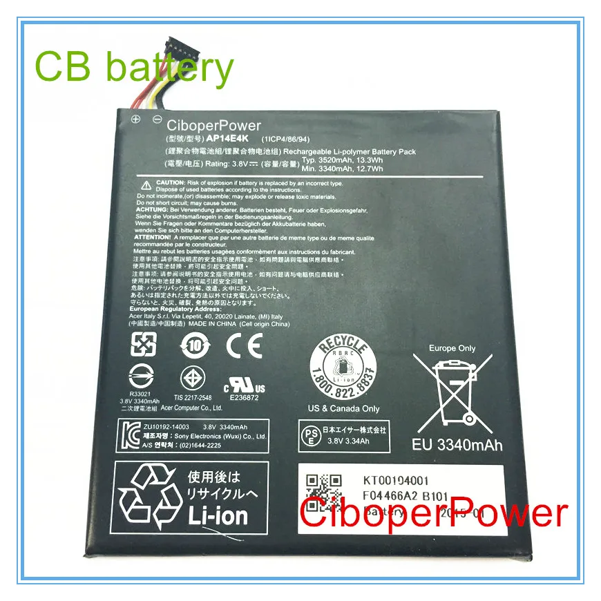 

Original quality battery for 3.8V 3520mAh AP14E4K KT00104001 For Battery