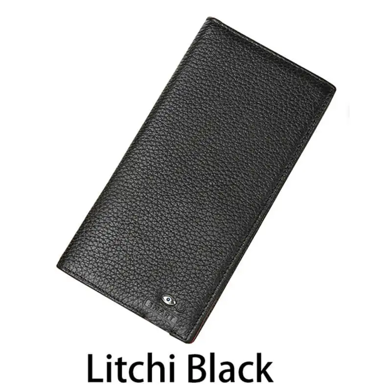 Modoker Высокое качество Натуральная кожа мужские кошельки анти-потеря с Bluetooth usb зарядка смарт-кошелек - Color: Litchi Black