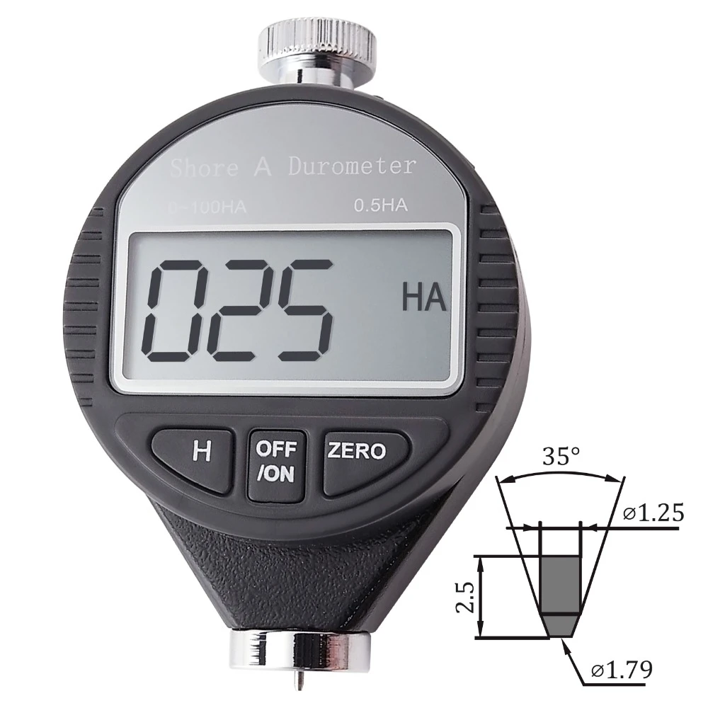Handheld Shore A Hardness Meter Tester Portable Digital Lcd Display Durometer 0100ha Dial Scale