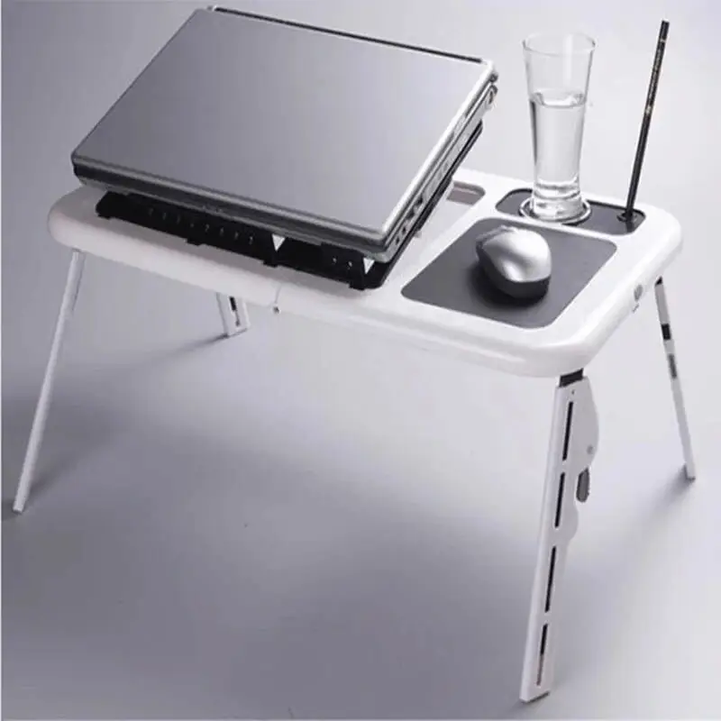 Multifunctional bed folding laptop table Convenient lazy table with radiator fans notebook desk size end coffee table size end Multifunctional bed folding laptop table Convenient lazy table with radiator fans notebook desk size end coffee table size end