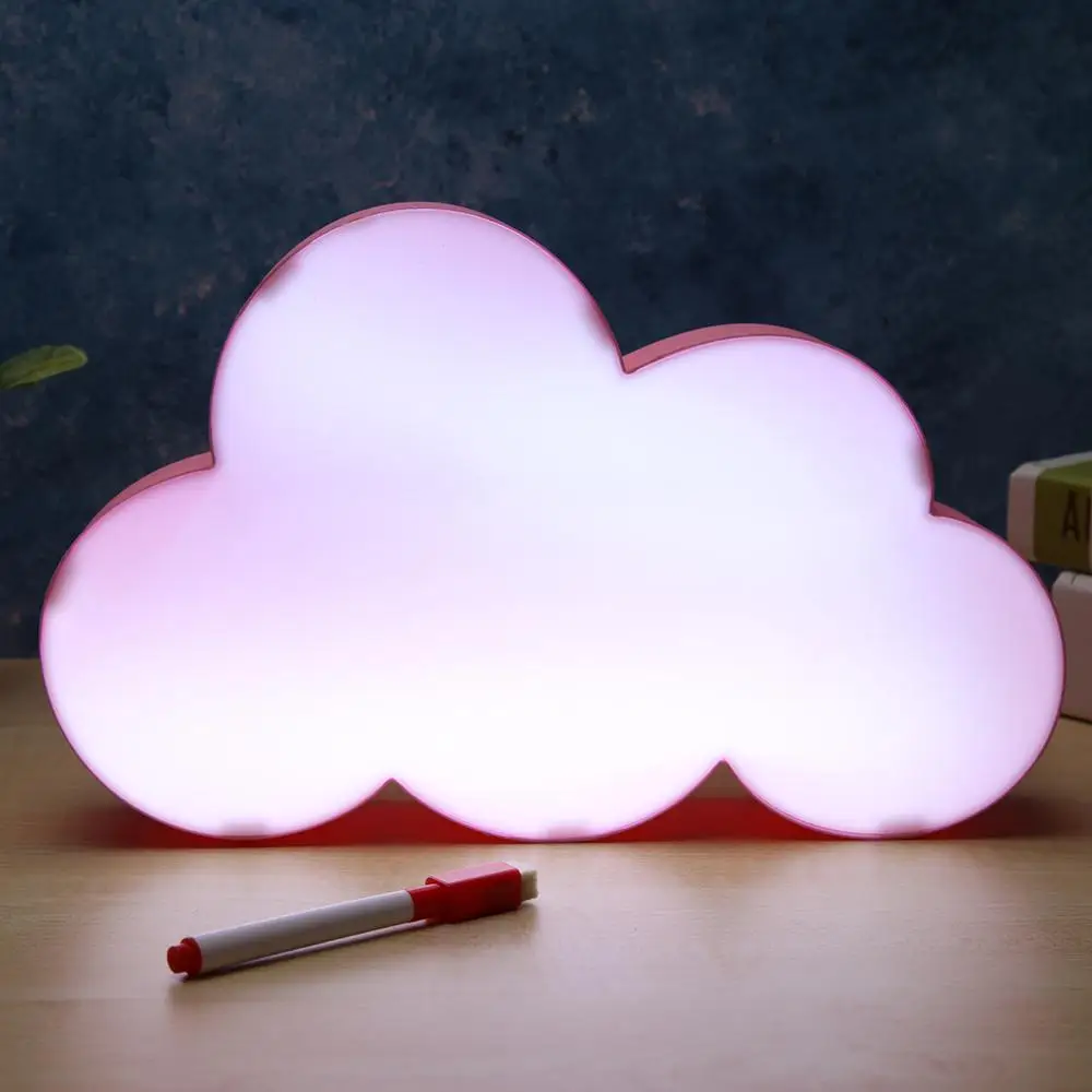 

Cloud Shape LED Message Lightbox Night Light Box Hand Writing Table Lamp for Kids Bedroom Decoration Lighting Lamp Accessories