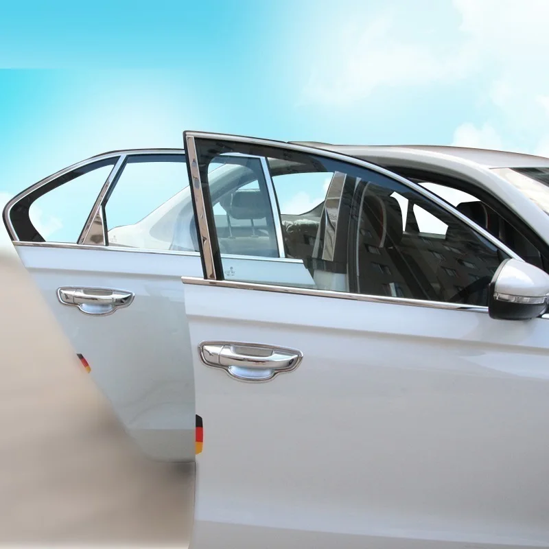 

Window exterior durable automobile auto mouldings parts modification accessories car styling covers 16 17 FOR Volkswagen Bora