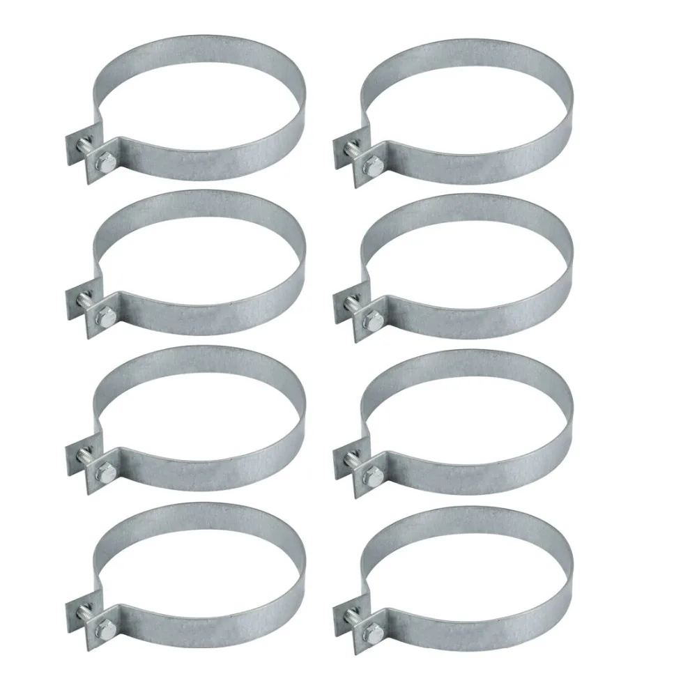 

8pcs 140mm Pipe Clamps Fitting Dia 22.5mm Width Iron Zinc Plated Pipe Clamp w Screw Nut For Wires Cables Pipes Tubes Hardware