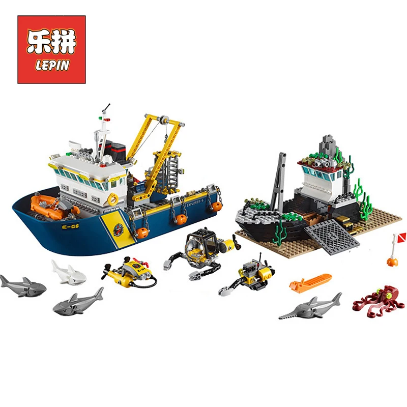 

Lepin 02012 Creative City Ship Deepwater Exploration Vessel DIY Set Model Building Kits Blocks Bricks Children Toys Hobbies