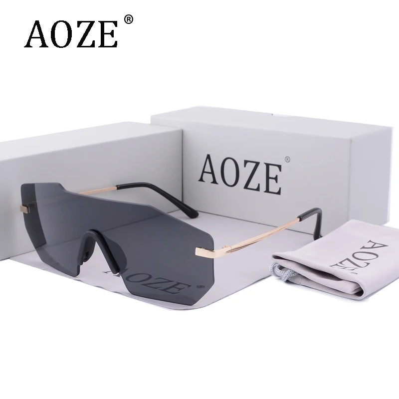

AOZE Brand Design Men Women Irregular Siamese Goggles UV400 sunglasses Travel Classic eyeglasses UV400 Gafas Large frame