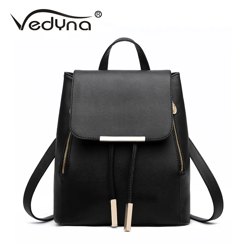 

VEDYNA Fashion Women Backpack High Quality PU Leather Backpacks for Teenage Girls Female School Shoulder Bag Bagpack Mochila