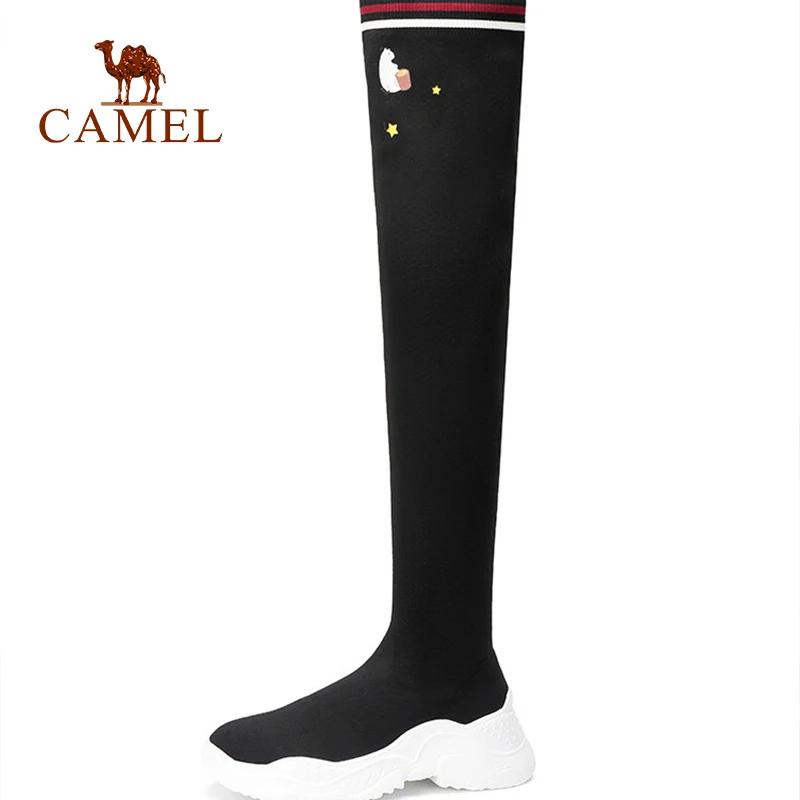 camel over the knee boots