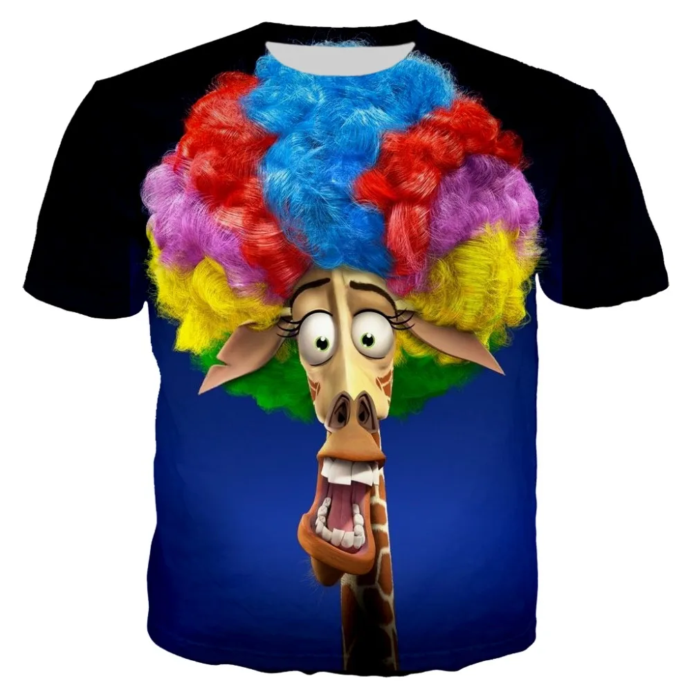 Yx Girl 2019 Rainbow Hair Unisex Tshirt Women Men Madagascar