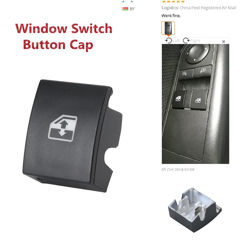 

Black Car Electric Window Lifter Switch Push Button Switch Cap For Vauxhall Opel Astra MK5 H 13228881 6240452