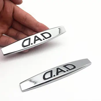 

FDIK 2PCS/set Car Sticker DAD logo Car Fender side Emblem Badge Decal rear trunk decoration Sticker for Volkswagen BMW Renault