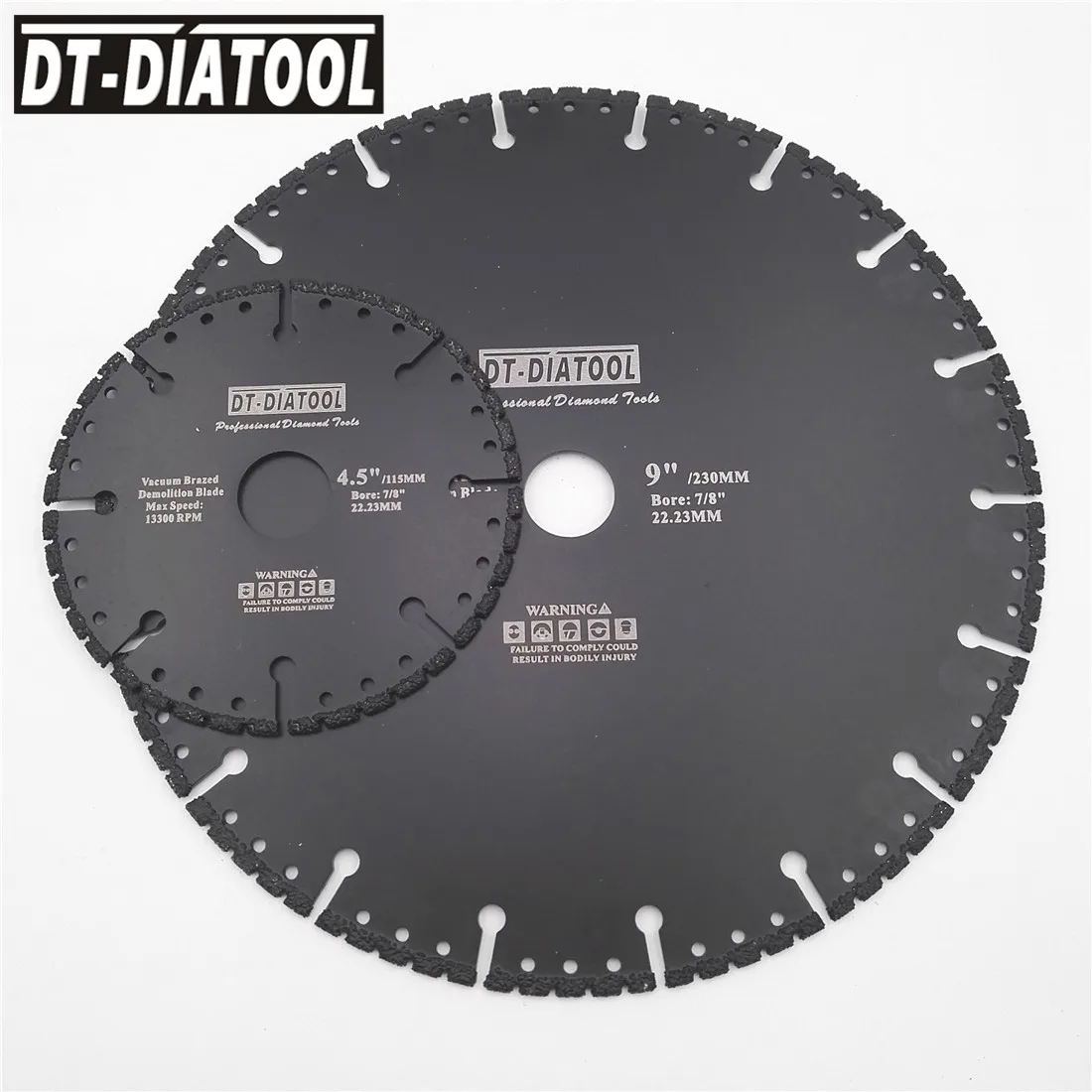 2pcs Vacuum Brazed Diamond Saw Blade All Purpose cutting disc Demolition blade rescue hard stone Cast Iron rebar 115MM-230MM