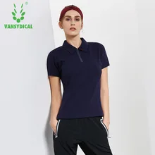 Женская половина на молнии футболки поло для гольфа короткий рукав хлопок дышащий Открытый тренировка теннис Трикотажные изделия для гольфа спортивные топы