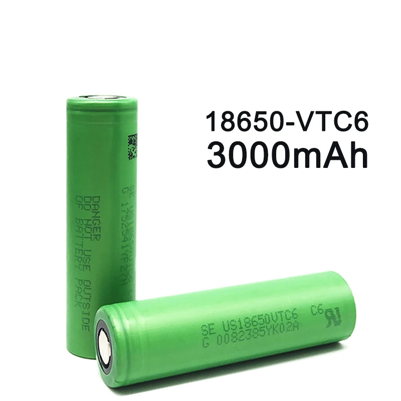 

4-6pcs 18650 VTC6 3.7V 3000mAh Li-ion rechargeable battery for US18650VTC6 30A Electronic cigarette toy tools flashlight battery