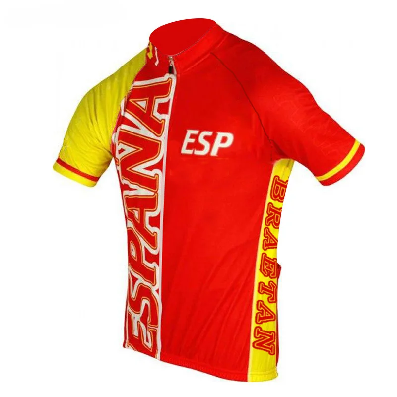 Spain men cycling jersey short sleeve Espana summer cycling tops de