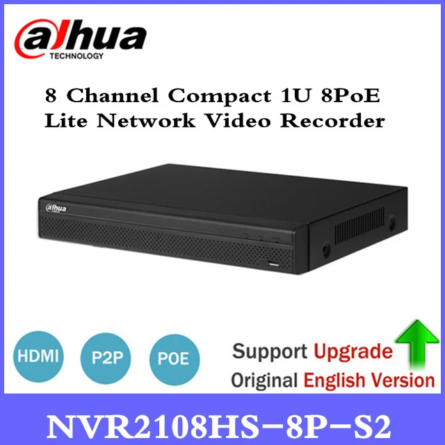 

DH NVR2108HS-8P-S2 8 Channel POE NVR 1U PoE Network Video Recorder Full HD 6MP Recording For IP Camera Free DHL shipping