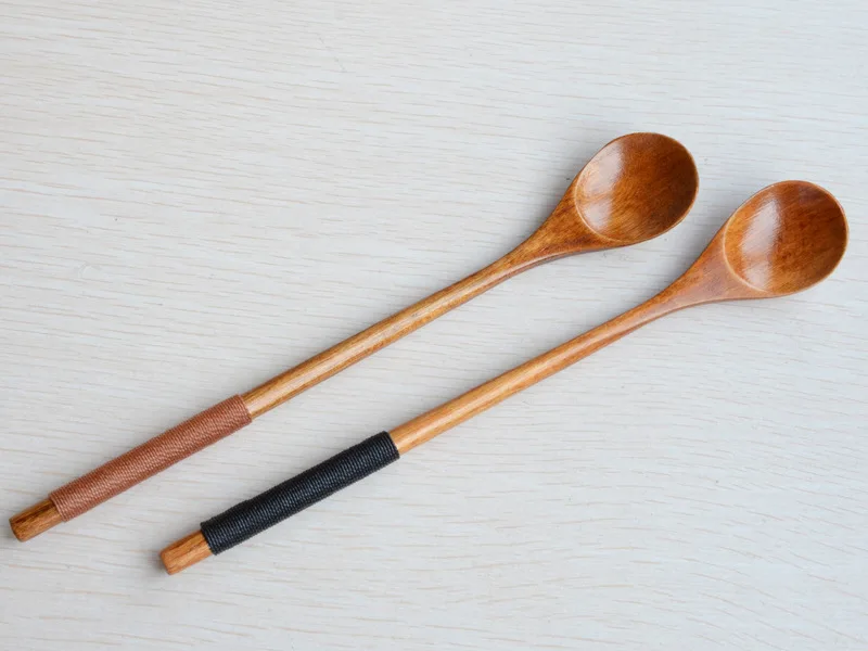 wholesale delicate kitchen using wood honey stirring spoons long handle