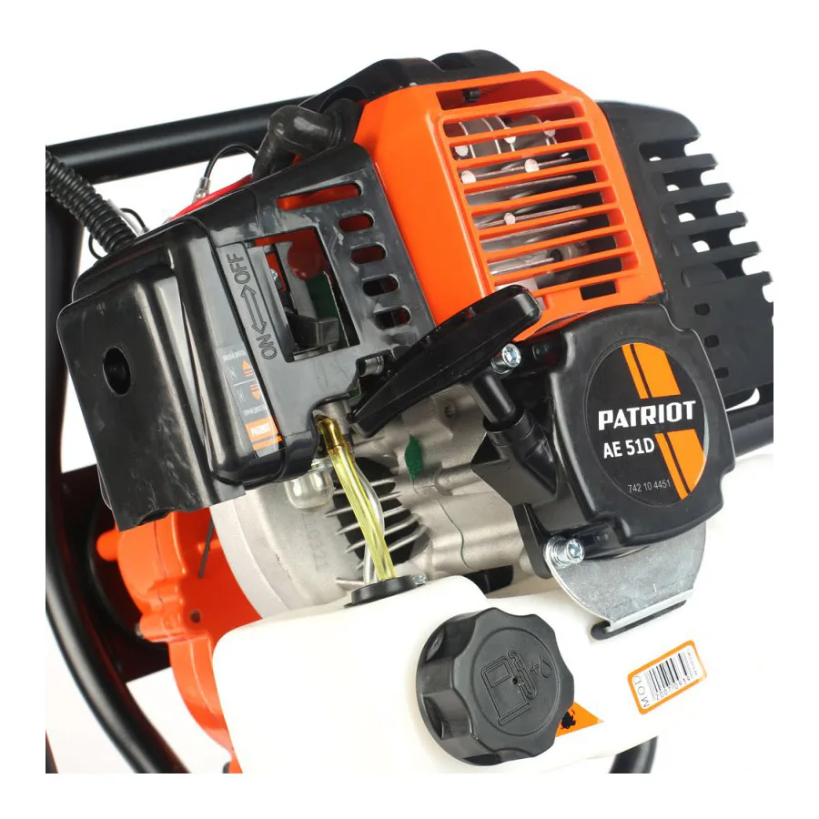 Бензобур PATRIOT PT AE51D (Без шнека, мощность 1470Вт, объем двигателя 51смᵌ, объем топливного бака 1.3 л, диаметр бура