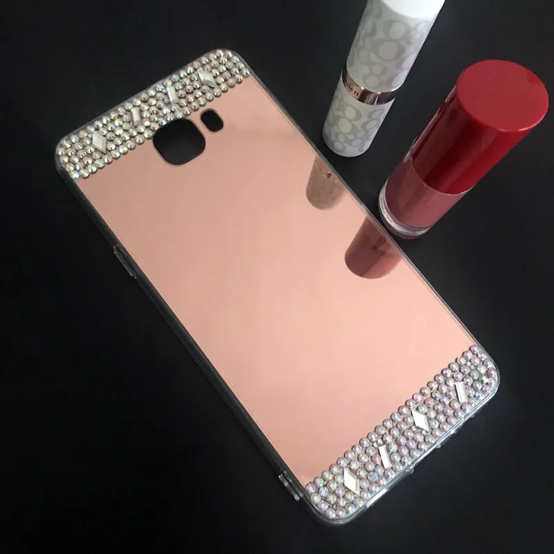 Зеркальный чехол для Samsung Galaxy C8 C9 pro G36 G530 с алмазной вставкой Модный PRO capa |