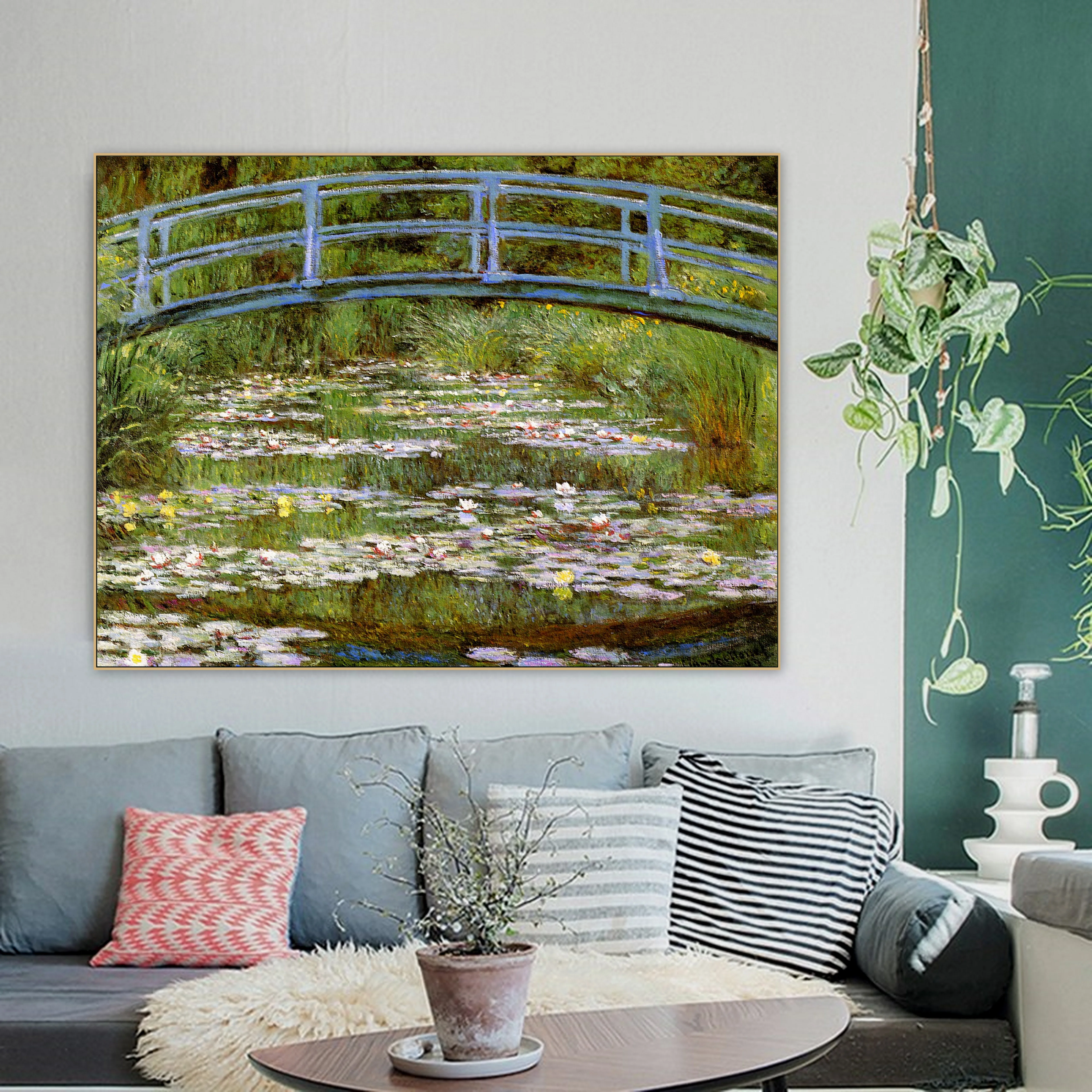 Monet Le Pont Japonais Claude известный старый импрессионист оригинальный холст картина с