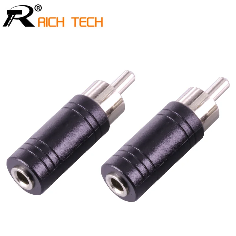 

3Pcs Nickle Plated 3.5mm Jack Socket Connector to RCA Male Plug Short Size Speaker Adapter
