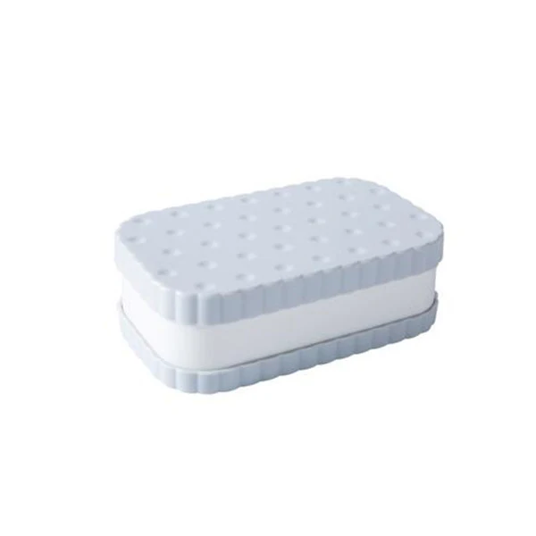 OYOURLIFE мультяшная двухслойная мыльница портативное мыло в мини-формате Защитный Контейнер для ванной комнаты держатель мыла чехол Товары для ванной комнаты - Цвет: Gray