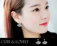 2017 New Earrings 925 silver Crystal from Swarovski Wholesale Charm Women Fine Jewelry Woman Earrings