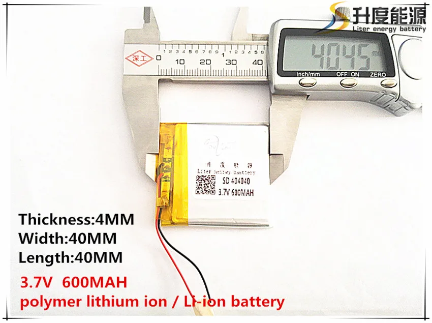 5 шт. [SD] 3,7 в, 600 мАч, [404040] полимер литий-ионный/литий-ионный аккумулятор для игрушка, портативное зарядное устройство, gps, mp3, mp4, сотовый