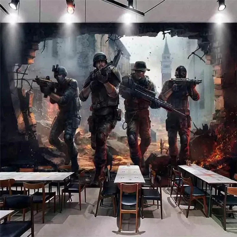 

Star Wars Internet cafes dedicated background wall professional production murals wholesale wallpaper mural poster photo wall