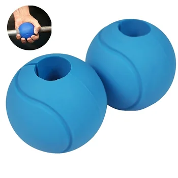 

1 Pair Silicone Dumbbell Grips Thick Bar Grips Ball Shaped Dumbbell Grip Weightlifting Anti-Slip Pad