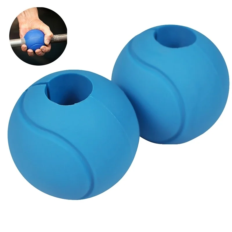 1 زوج سيليكون الدمبل القبضات سميكة شريط القبضات الكرة على شكل الدمبل قبضة الاثقال مكافحة زلة وسادة