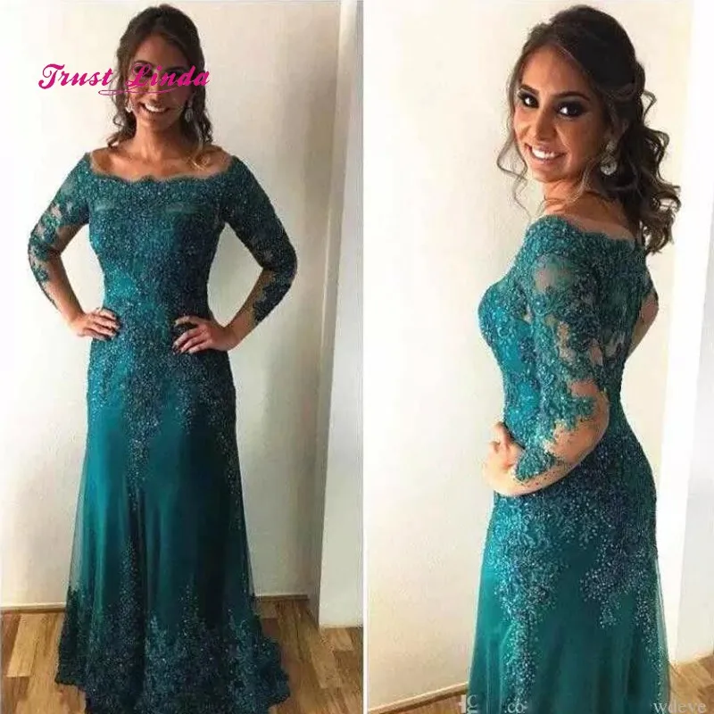 

Mother Of The Bride Dresses Boat Neck Long Sleeves Mother Of The Bride Dresses Plus Size Vestidos Madre De La Novia