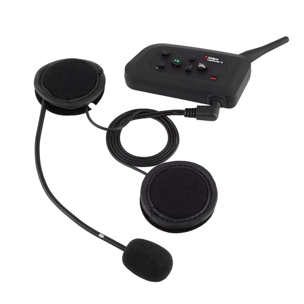 

1 Pc Bluetooth Motorcycle Helmet Interphone Intercom Headset V4 1000M 4 Riders