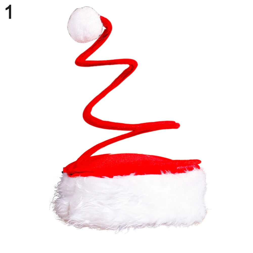 

Spiral Spring Santa Hat Headband Headgear Novelty Xmas Accessory Christmas Cap