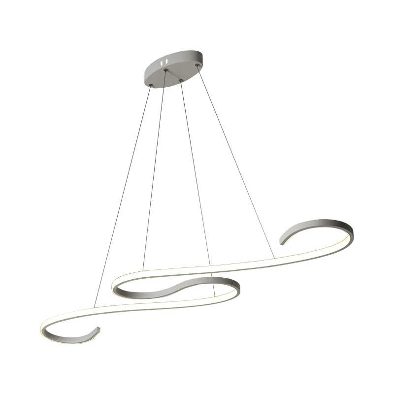  S Shape Black or White Finish Modern led chandeliers for Dining Room Kitchen Room Hanging Pendant c - 1000006063128