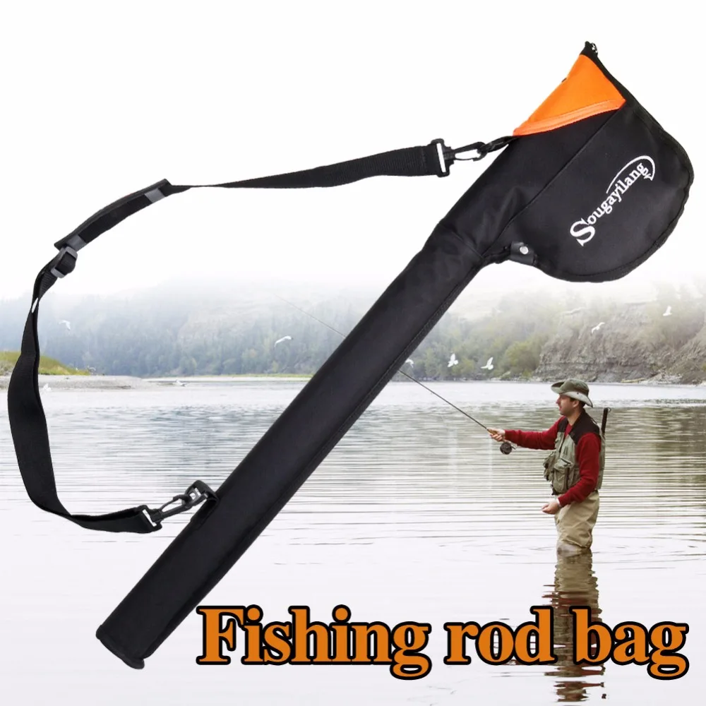 Sougayilang Camouflage 80cm/31.4in Fishing Bag Large Capacity Fly Fishing Rod Tackle Bag Fishing Bag Waterproof Fishing Rod Bag