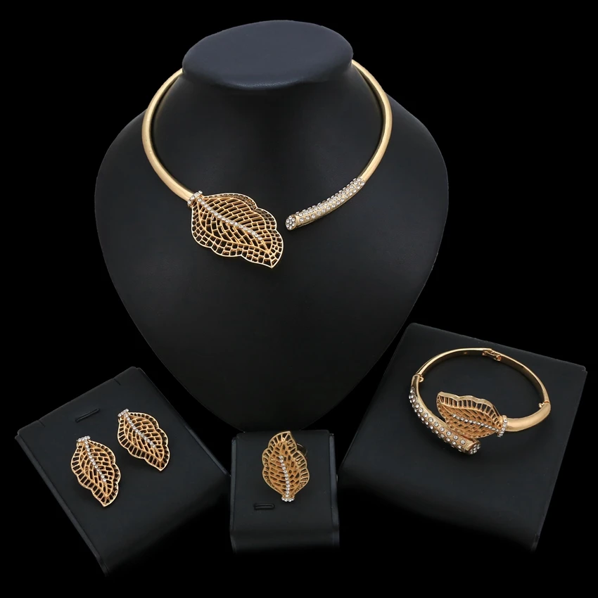 de joyas de bisutería Yulaili, conjunto collar dorado y negro, joyería contemporánea|Conjuntos de - AliExpress