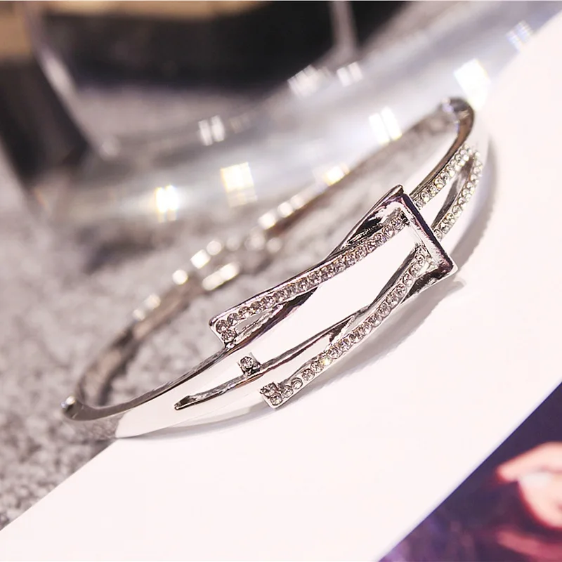 High Quality Bling Crystal Cuff Bracelets& Bangles for Women Fashion Luxury Brand Bracelet Pulseira Feminina Valentine's Gift