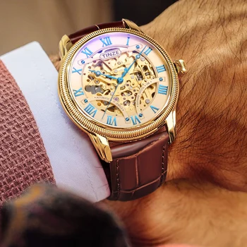 

Men Watch Gold Automatic Watch Case Luxury Brand Mechanical Waterproof Watch Famous Men Watch 2018