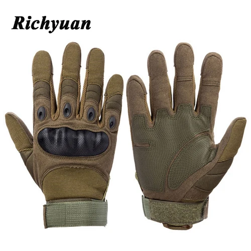Тактические перчатки военные спецназ перчатки CS полный палец спецназ Delta мужские полицейские зимние теплые анти-скользкие перчатки - Цвет: full green