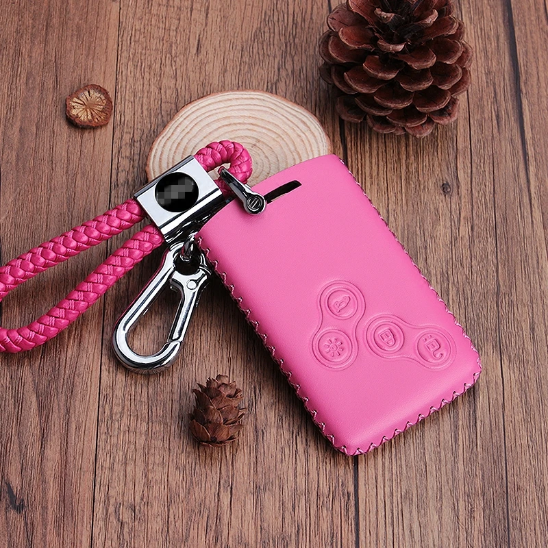

Cow Leather car key case cover for Renault KOLEOS Kadjar 2016 2017 Clio Scenic Megane Duster Sandero Captur Twingo