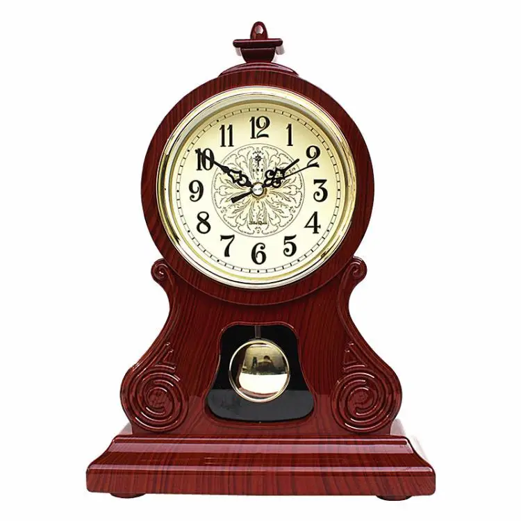 

Vintage clock large sitting room TV cabinet desk furnishing articles contracted creative sit mute pendulum clock bell bedroom
