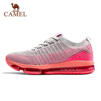 CAMEL/Женская обувь для бега; Модные дышащие кроссовки на воздушной подушке с амортизацией; нескользящие кроссовки; спортивная обувь для улицы - Цвет: 679Pink Female