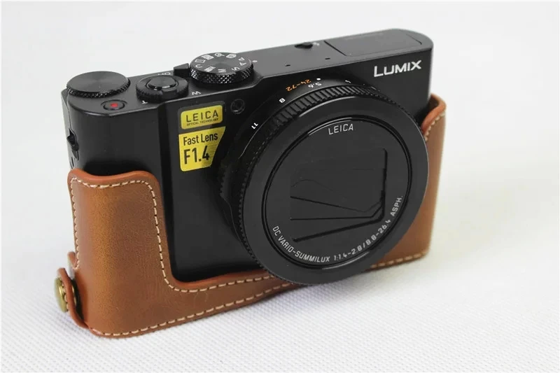 Новый PU кожаный получехол для Panasonic LX10 цифровой сумка камеры
