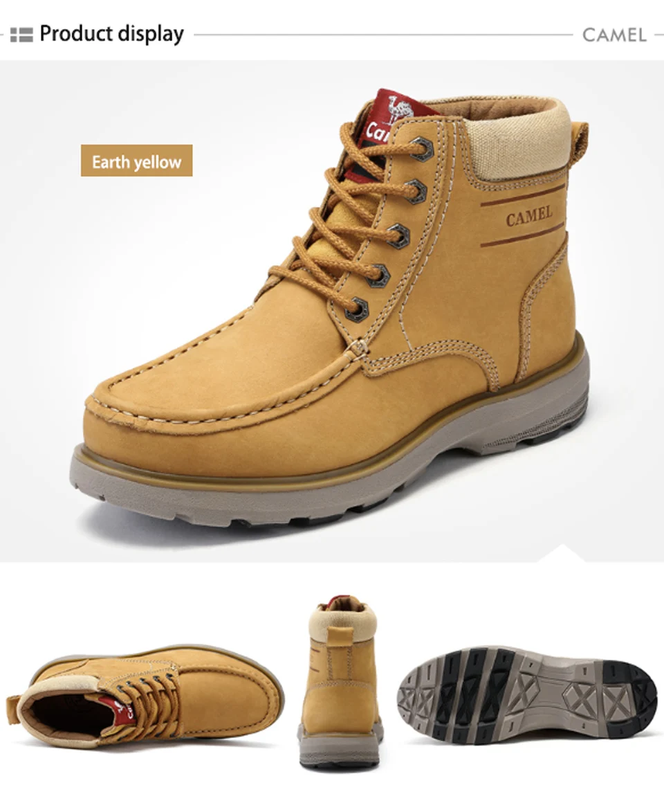 CAMEL/Новинка; модные мужские ботинки в стиле ретро; обувь из натуральной кожи; мужские матовые ботинки в английском стиле; мужские рабочие ботинки