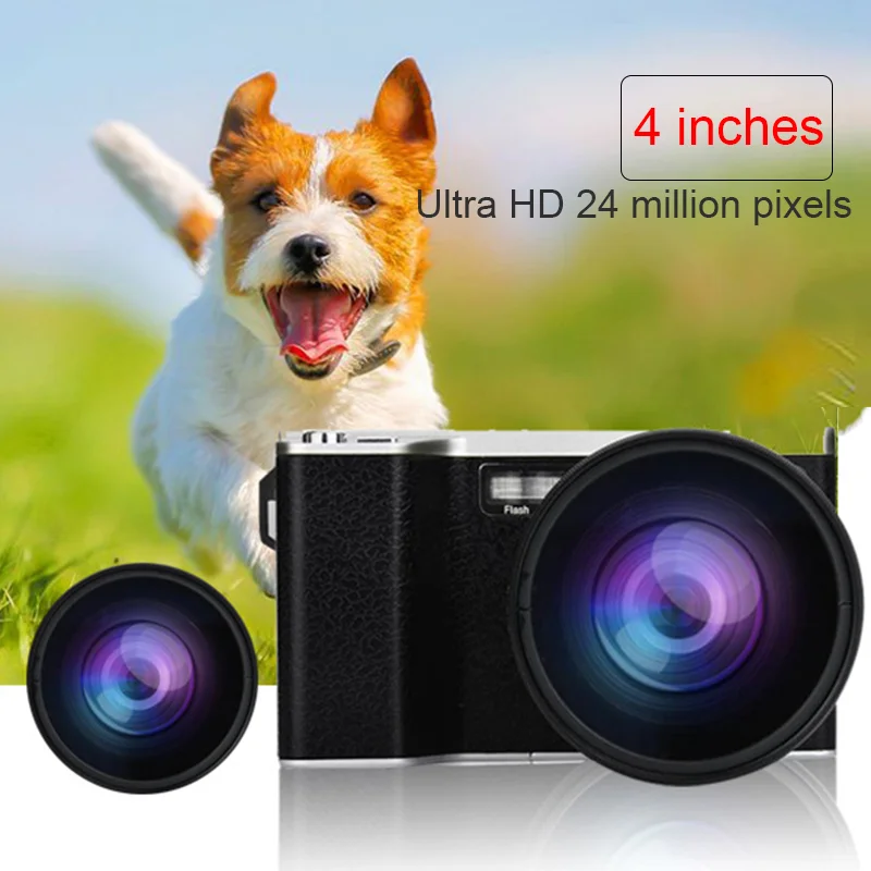 

Camcorder HD Camera IPS Touch Screen 24MP CMOS Support SD Card Highly Sensitive High Performance DSLR 12X optical zoom camera