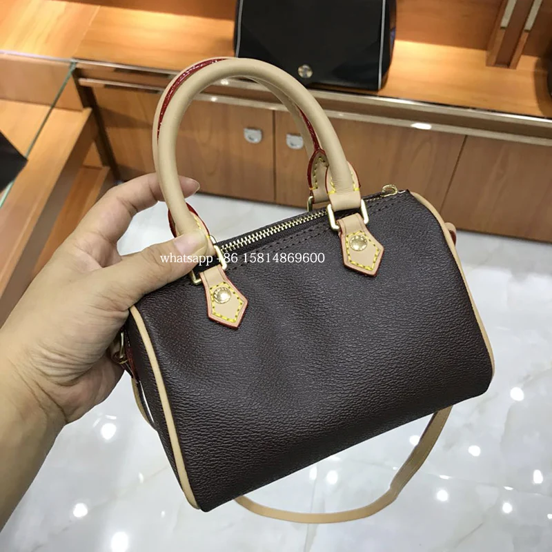 New 2017 Leather real Handbag women handbags Fashion Ladies Shoulder Bags High Quality Printing hand bag woman bag M61252 custom lady bag 2017 new fashion woman hand beaded handbag golden bow hand bag ladies banquet