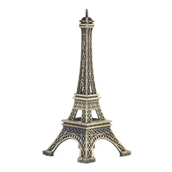 

1Pc Paris Tower Model Bronze Tone Decorative Furnishing Article Decoration Vintage Craft Mold Figurine Statue Home Living Decor