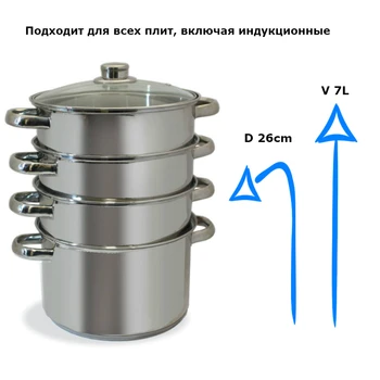 

Soup pot 304 Mantovani stainless steel bottom induction cooker universal saucepan with large capacity M-3