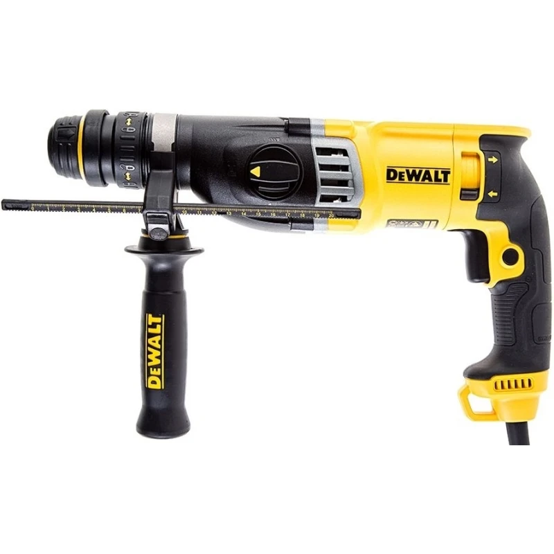 Перфоратор электрический DeWalt D25144K (Мощность 800 Вт, энергия удара 3 Дж, сверление дерева 30 мм, бетона 26 мм, металл 13мм, патрон типа SDS+, реверс)
