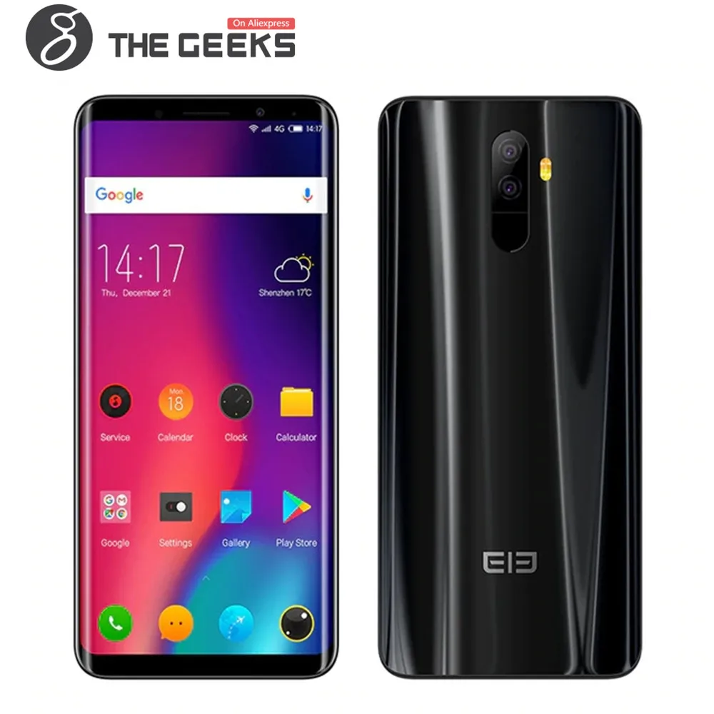 Elephone U 5 99 &quot18:9 Экран 6 ГБ Оперативная память 128G ROM смартфон MT6763 Восьмиядерный 13MP